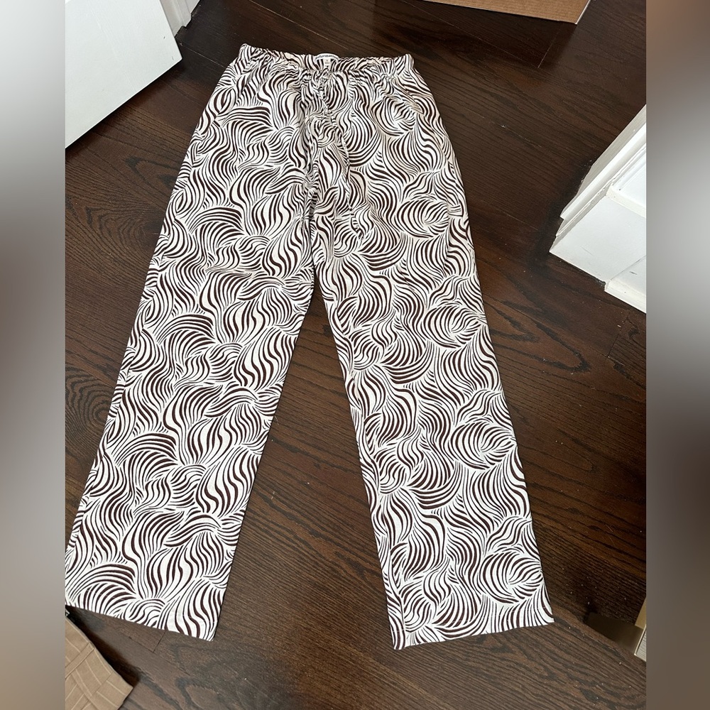 Reformation Olina Printed Linen Pants